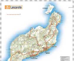 Lanzarote,mapa Lanzarote,map of Lanzarote,Canary Islands