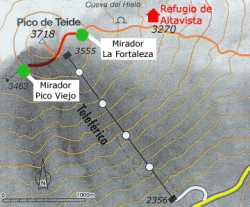 Pico del Teide,mapa Pico del Teide,map of Pico de Teide