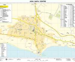 Ayia Napa,mapa Ayia Napa,Agia Napa,map of Agia Napa,Kypr,Cyprus