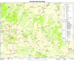 Troodos,mapa Troodosu,map of Troodos,Kypr,Cyprus