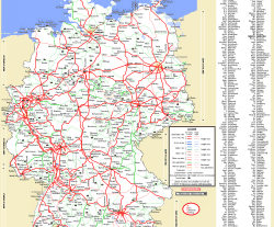 Nmecko,eleznin mapa Nmecka,Germany,rail map of Germany