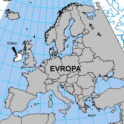 Irsko,mapa Irska,Ireland,map of Ireland