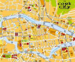 Cork,mapa Corku,Cork,map of Cork