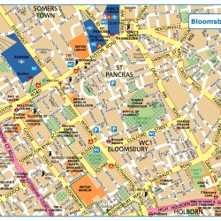 London Bloomsbury,Londn,mapa Londna Bloomsbury,map of London