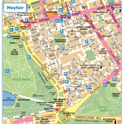 London Mayfair,Londn,mapa Londna Mayfair,map of London