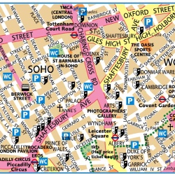 London Soho,Londn,mapa Londna Soho,map of London