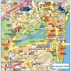 London St James Park,Londn,mapa Londna St James park,map of London