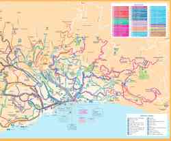 Funchal,autobusov mapa Funchal,bus map of Funchal